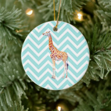 Giraffe on zigzag chevron.