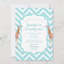 Giraffe on zigzag chevron.                        