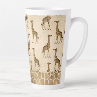 Giraffe Or Élégant Chic élégant VintageLatte Mug
