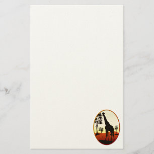 Giraffe Oval Stationary Stationery