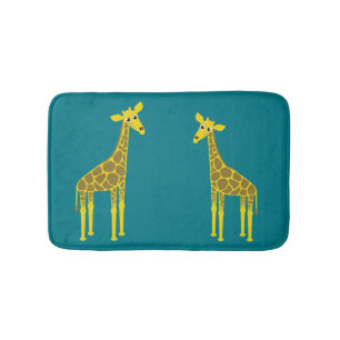 Giraffe pair bath mat