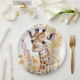 Giraffe Paper Plate