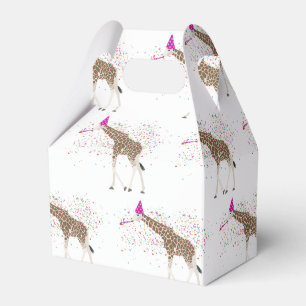 Giraffe Partying Safari Animals Having a Party Favor Box