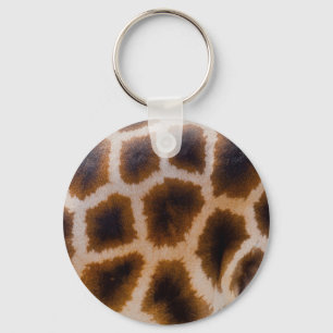Giraffe Patches Spotted Skin Texture Template Keychain