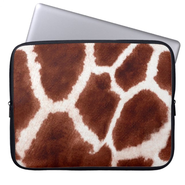 Giraffe Pattern Animal Print Laptop Sleeve (Front)