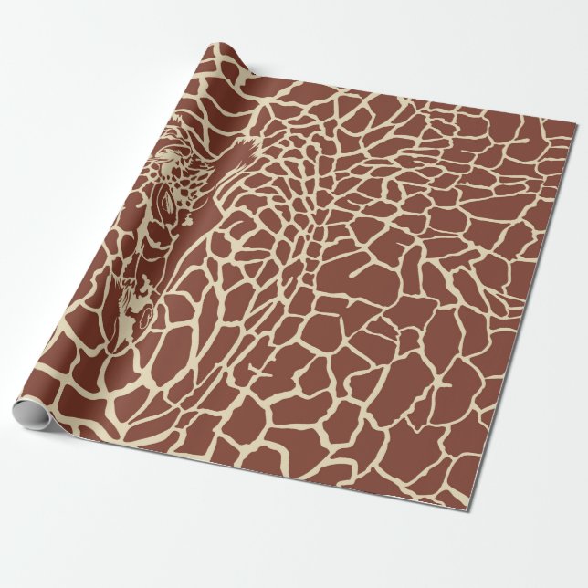 Giraffe pattern background wrapping paper (Unrolled)
