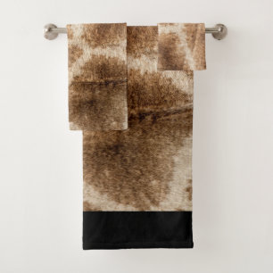 Giraffe pattern bath towel set