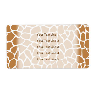 Giraffe Pattern Brown Animal Print Design.