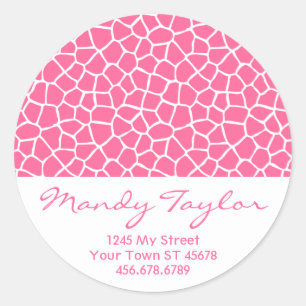 Giraffe Pattern Envelope Seal (Pink)