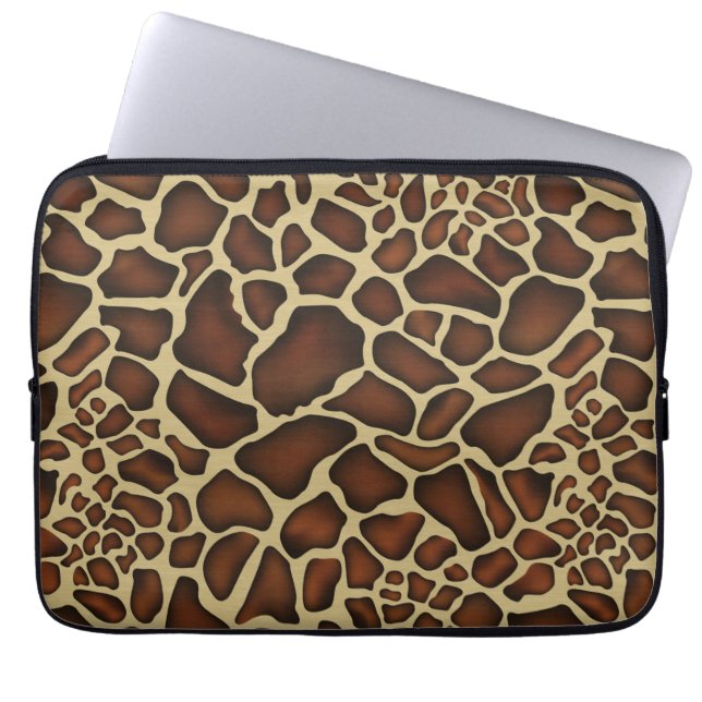 Giraffe Pattern Laptop Sleeve (Front)