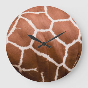 Giraffe pattern large clock