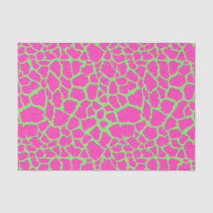 Giraffe Pattern Pink and Green  Tissue Paper