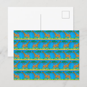 Giraffe (pattern) - Postcard
