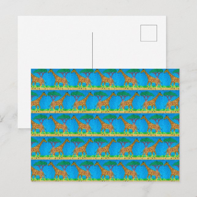 Giraffe (pattern) - Postcard (Front/Back)