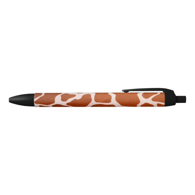 Giraffe Pattern Print Black Ink Pen (Top)