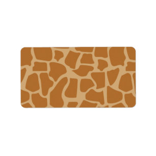 Giraffe Pattern Print Label