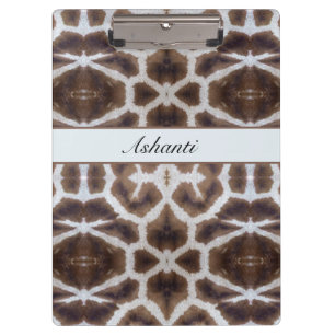 Giraffe pattern safari style customizable clipboard