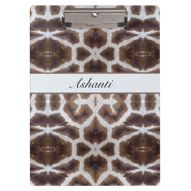 Giraffe pattern safari style customizable clipboard (Front)