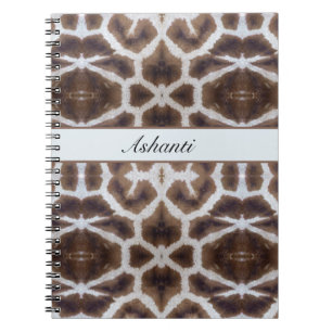 Giraffe pattern safari style customizable notebook