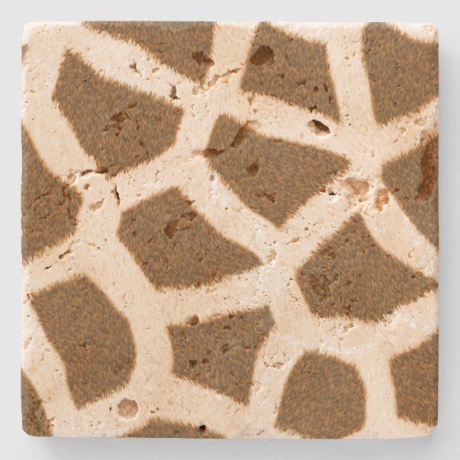 Giraffe Pattern Stone Coaster (Front)