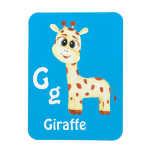 Giraffe personalize ABC: Letter G - Add Your Name Magnet