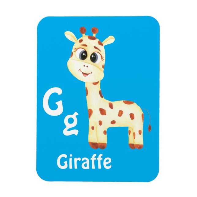 Giraffe personalize ABC: Letter G - Add Your Name Magnet (Vertical)