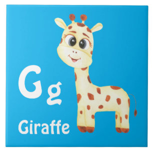 Giraffe personalize ABC: Letter G - Add Your Name Tile