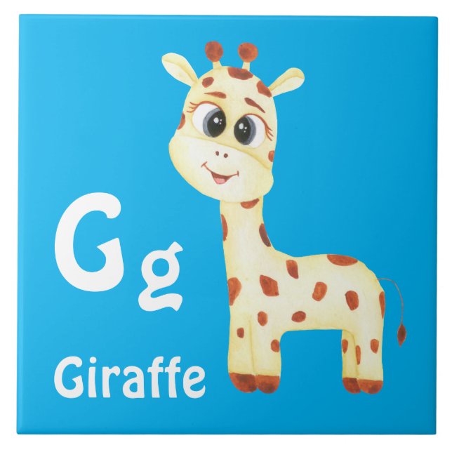 Giraffe personalize ABC: Letter G - Add Your Name Tile (Front)