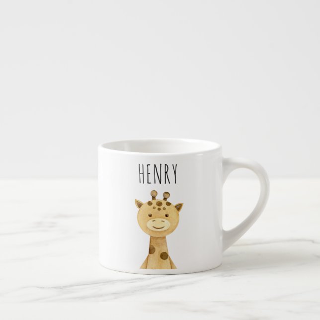 Giraffe Personnalisée Enfants Mini Mug (Droite)