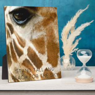 Giraffe Photo Wild Animals   Inspirational Quotes Plaque