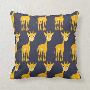 Giraffe Pillow - Illustrated Print