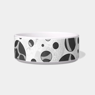 Giraffe Polka Dot Black and Light Grey Print Bowl