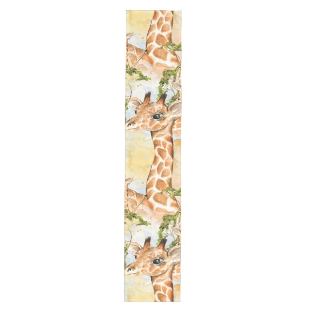 Giraffe Portrait Animal Picture Medium Table Runner (Front)