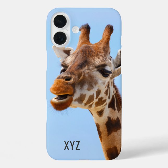 Giraffe Portrait custom monogram phone cases (Back)