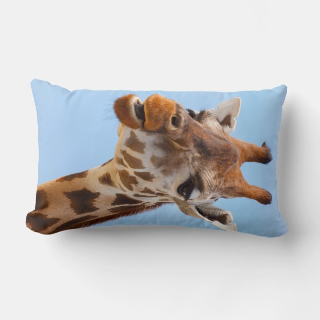 Giraffe Portrait custom throw pillow (Front)