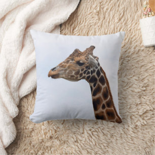 Giraffe Portrait Photo 106 Throw Pillow
