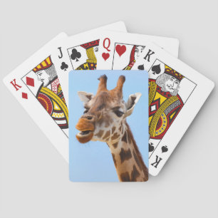Giraffe Portrait playing cards