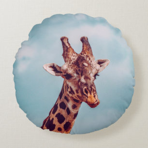 GIRAFFE PORTRAIT ROUND PILLOW