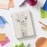 Giraffe Portrait Sketch iPad Pro Cover<br><div class="desc">This neutral coloured sketch features a smiling giraffe | By Jennifer Goldberger</div>