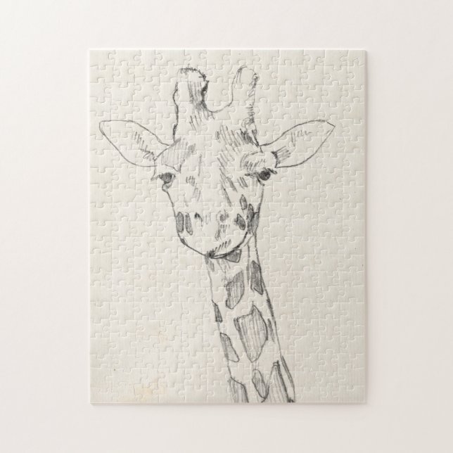 Giraffe Portrait | Sketch Jigsaw Puzzle (Vertical)