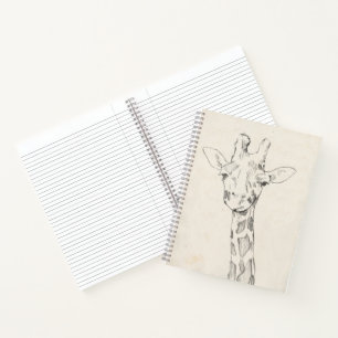 Giraffe Portrait Sketch Notebook
