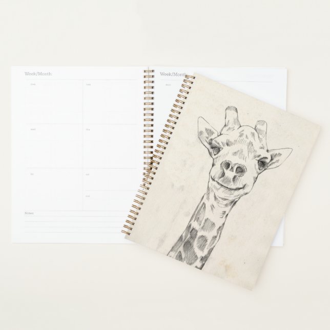 Giraffe Portrait Sketch Planner (Display)