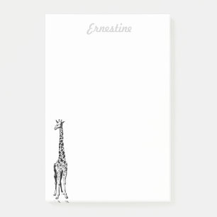 Giraffe Post-It Notes - personalized