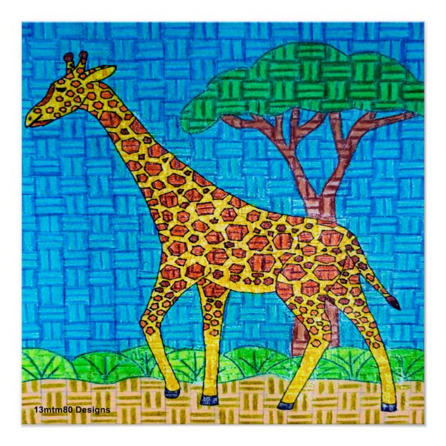 Giraffe - Poster Print (Front)