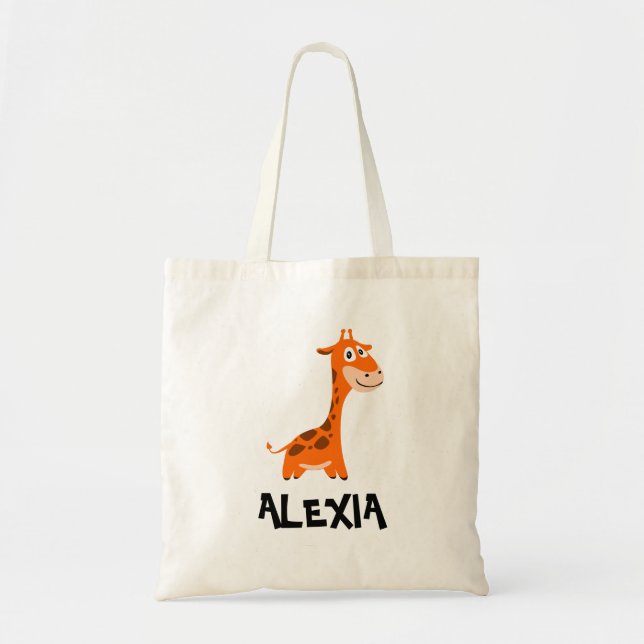 Giraffe pour Safari Anniversaire Sac fourre-tout p (Devant)