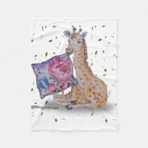 Giraffe Print Baby Fleece Blanket