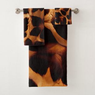 Giraffe Print Bath Towel Set