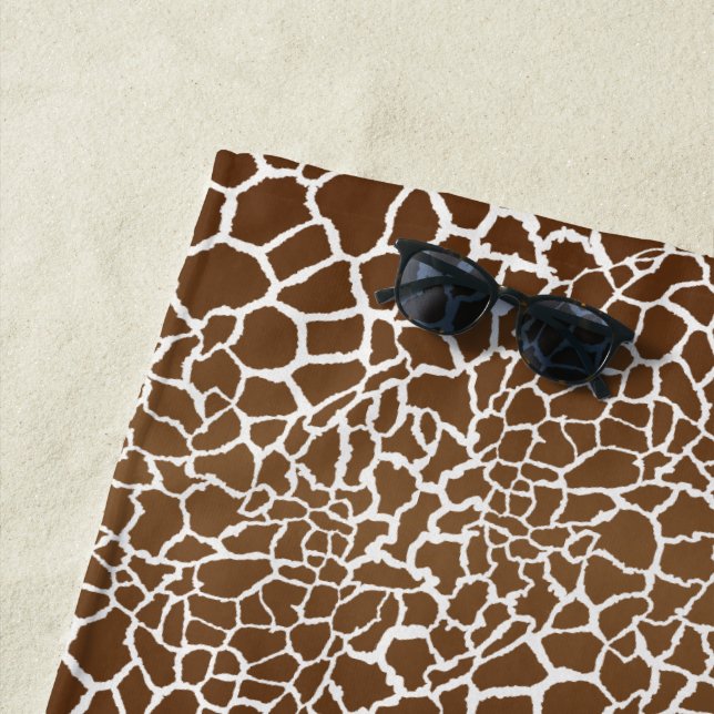 Giraffe print  beach towel (In Situ)