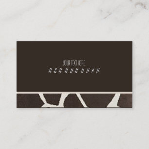 Giraffe Print Business Card