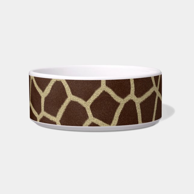  giraffe print cat food bowl  (Front)